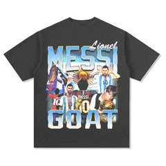 Mens Vintage Football T-Shirt Vintage Macy Print Short Sleeve T-Shirt