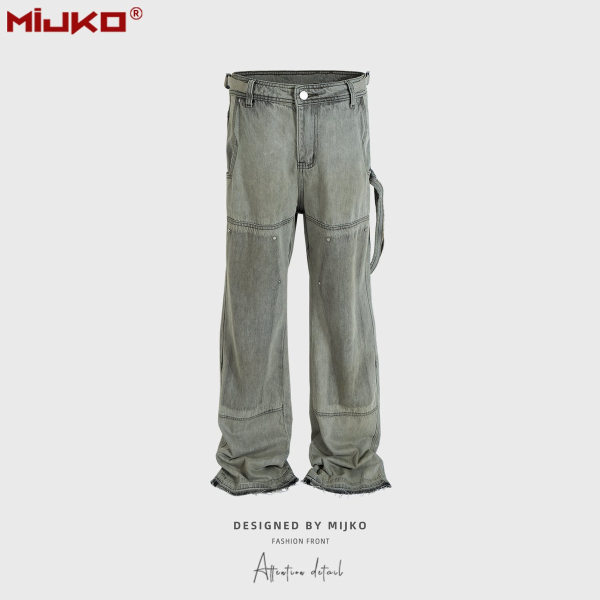Men's Vintage Pants Distress Unisex Pants MIJKO