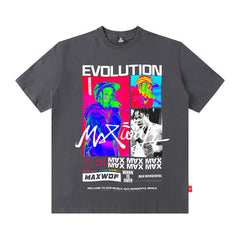 T-shirt ample à manches courtes imprimé High Street pour homme