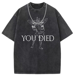 Men T Shirts Cotton printed short-sleeved T-shirt washed and old