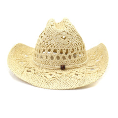 Chapeaux de cowboy en paille pour hommes et femmes, chapeau de paille d'extérieur, printemps et été