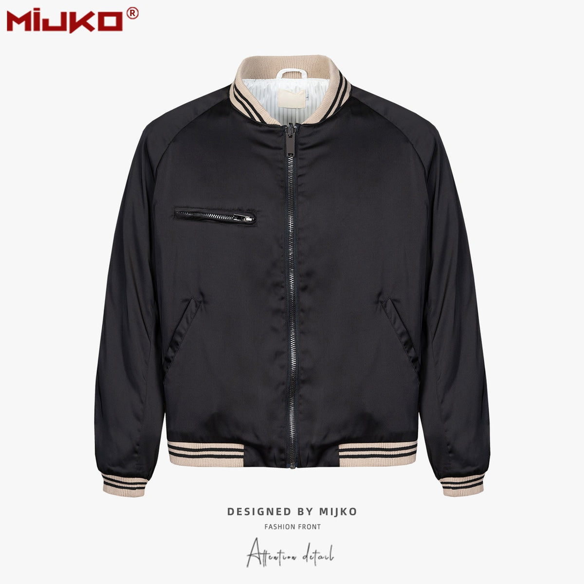 Men's Jacket Silk Padded Baseball Jacket MIJKO
