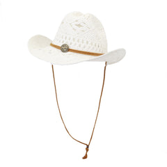 Chapeau de cowboy en paille Chapeau de cowboy en paille Homme Chapeau de plage de bord de mer extérieur