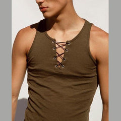 Rave Outfits Mens Vest Crew Neck T-shirt