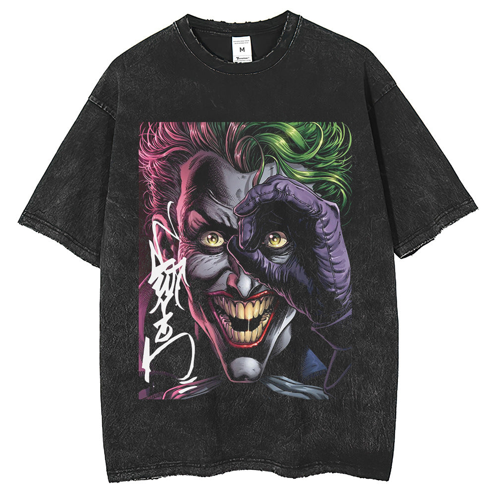 Men T Shirts Washed Old Men Short Sleeve T-Shirts Oversize