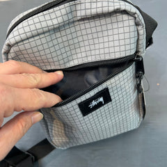 Mens Stussy Bag STUY Men's Plaid Vertical Shoulder Crossbody Bag