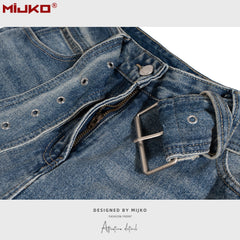 Mens Vintage Pants Straight Loose Jeans MIJKO