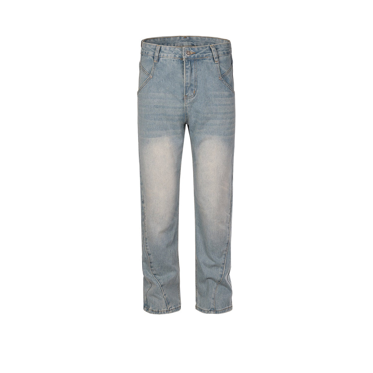 Men's Vintage Pants Design Washed Trousers Men's and Women's Slim-Fit Jeans MIJKO