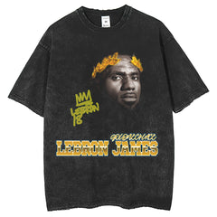 Men T Shirts Washed Retro Old Short Sleeve T-Shirt Cotton Top