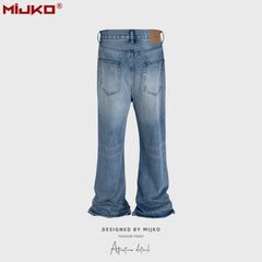 Mens Vintage Pants Wide Leg Unisex Jeans MIJKO