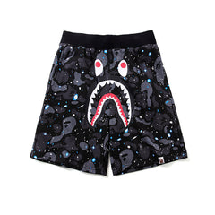 Ape Head Trend Brand Shark Head Luminous Shorts Male Teen Cotton Printed Five-Point Pants Straight Beach