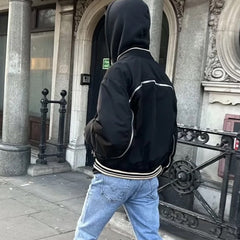 Mens Jacket Zip Embellished Mainstream Fashion Cotton Jacket MIJKO