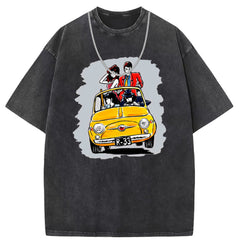 Men T Shirts Washed old punk cotton printed short-sleeved T-shirt