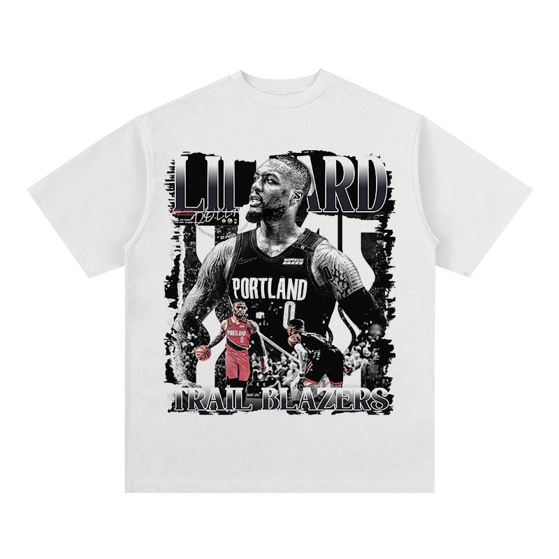 Nba T Shirt Vintage Short Sleeve T-shirt Loose Heavy Top