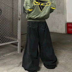 Men's Vintage Pants Trousers Men's and Women's Ripped Jeans MIJKO