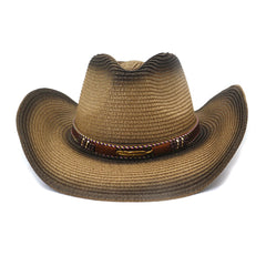 Chapeau de cowboy en paille pour hommes et femmes - Chapeau de plage