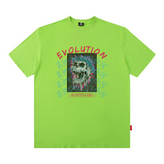 T-shirt homme Imprimé Crâne Graffiti Manches Courtes