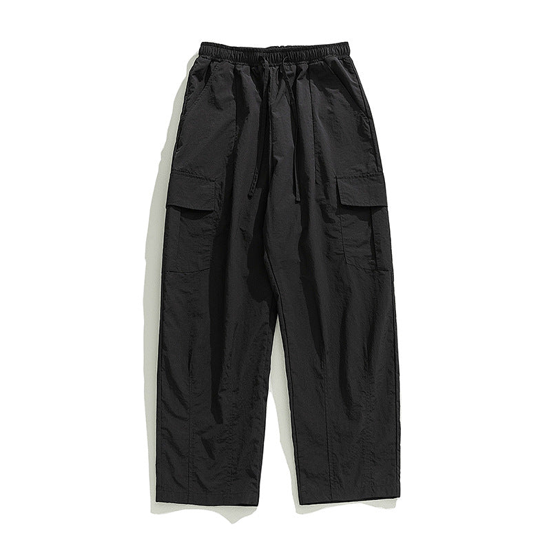 Pantalon Cargo Homme Rétro Classique Marque de Mode Vêtements de Travail Manches Courtes Costume Décontracté Homme