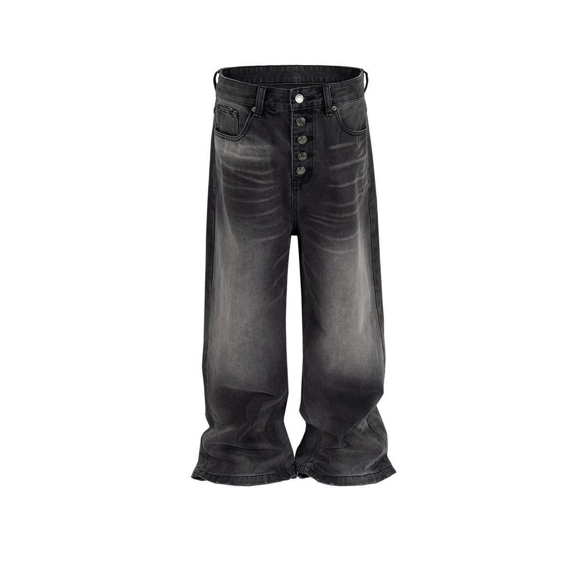 Men Vintage Pants women's retro washed old jeans breasted design men's and women's trousers MIJKO