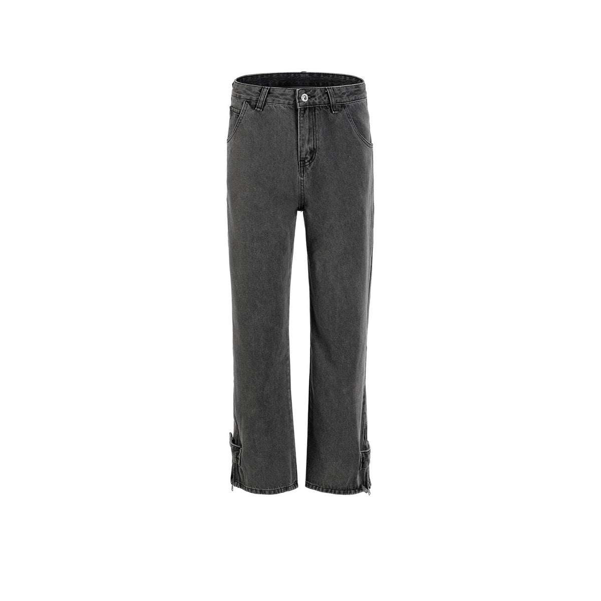 Men's Vintage Pants washed old trousers men's and women's wide trousers feet gray jeans MIJKO