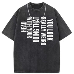 Men T Shirts Short-sleeved T-shirt women washed and old