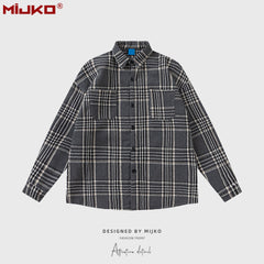 Mens Jacket Plaid Jacket Unisex MIJKO