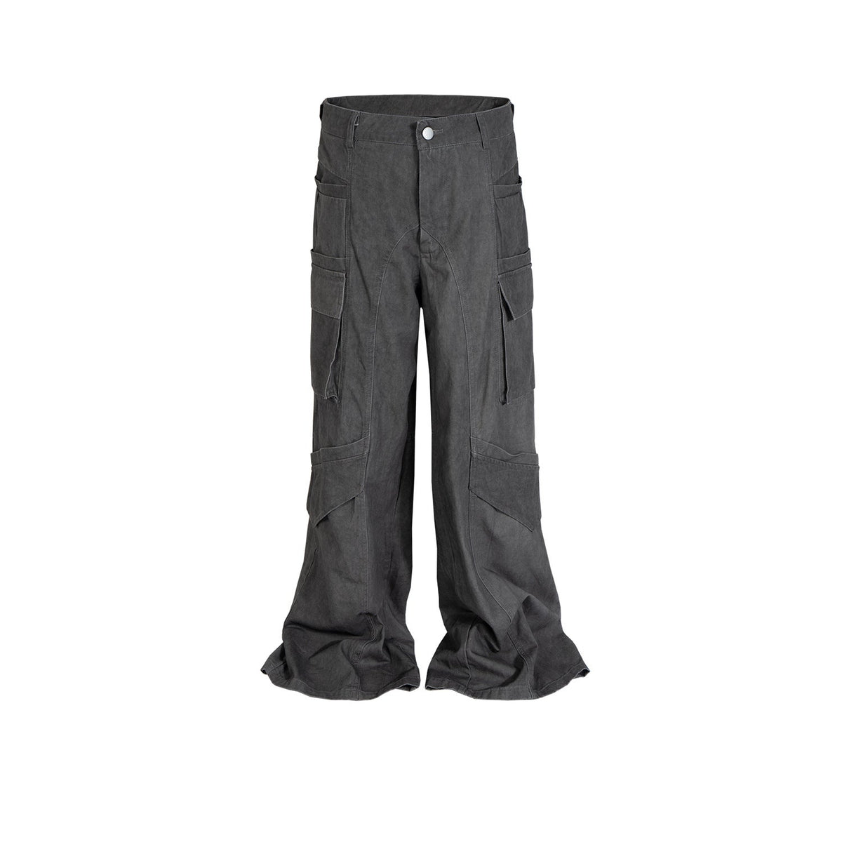 Mens Vintage Pants Tidy Pull-Up Grey Casual Pants MIJKO
