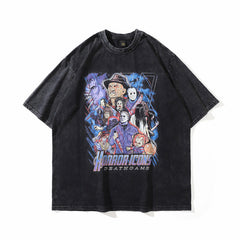 Men T Shirt Short-Sleeved T-shirt Men's Loose Retro Ins Street Couple