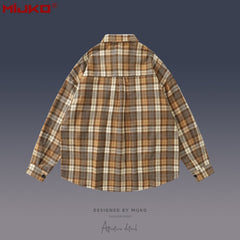 Mens Jacket Unisex Plaid Shirt MIJKO