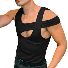 Rave Outfits Mens Vest Hollow Bottoming Shirt