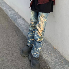 Men's Vintage Pants Men's Jeans Straight Design Men's and Women's Trousers MIJKO