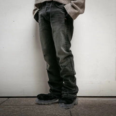 Men's Vintage Pants Men's Women's Old Pussy Beard Pants Long Pants Slight Pull Jeans MIJKO