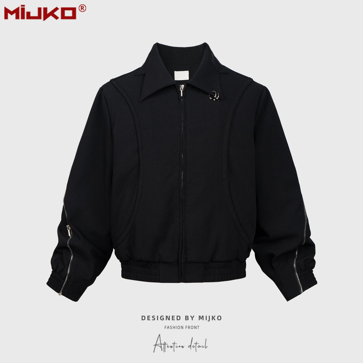 Men's Jacket Two-way Zipper Minimalist Temperament Jacket MIJKO