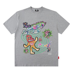 Men T Shirt T-shirt Men's and Women's National Fashion Brand Loose Short Sleeve Couple