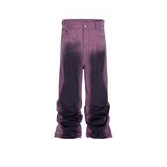 Men's Vintage Pants Men's Women's Wide Leg Jeans Pleated Design MIJKO