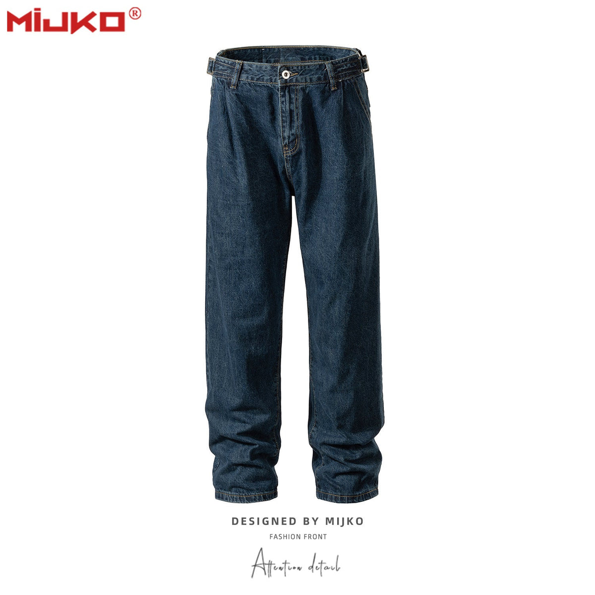 Mens Vintage Pants Unisex Straight-leg Pants MIJKO