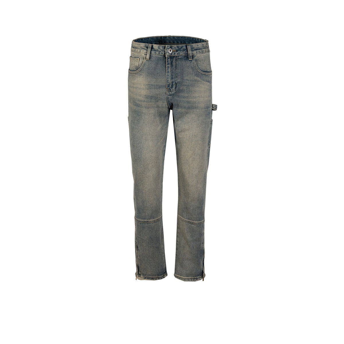 Men's Vintage Pants washed old trousers men's and women's wide-footed jeans MIJKO