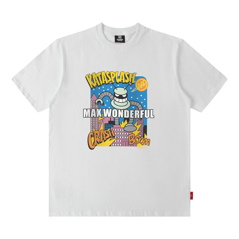 T-shirt Homme Manches Courtes Garçons Décontracté Ample