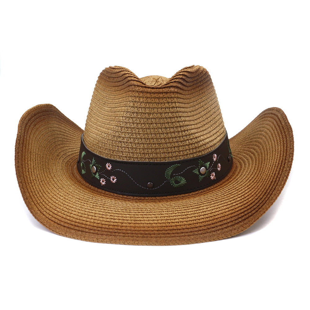 Chapeaux de cowboy en paille Protection solaire en bord de mer pour hommes et femmes