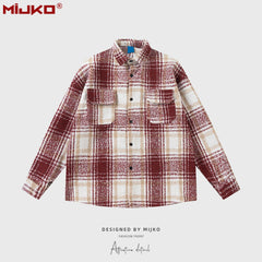 Mens Jacket  Plaid Jacket Unisex MIJKO