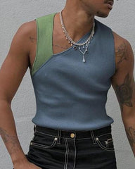 Rave Outfits Mens Vest Base Shirt Color Matching