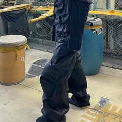 Men's Vintage Pants Motorcycle Armor Men's and Women's Splicing Jeans MIJKO