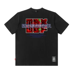T-shirt homme à manches courtes imprimé rose coupe ample marque de mode Hip Hop pour homme
