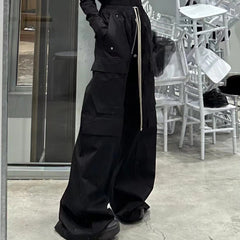 Mens Vintage Pants GethBela wide-leg overalls functional men's and women's casual trousers MIJKO