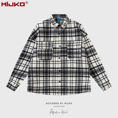 Mens Jacket Plaid Unisex Jacket MIJKO