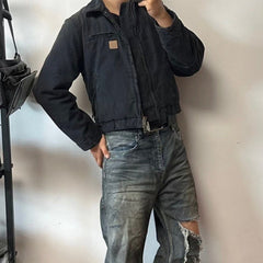 Mens Jacket Two-way Zipper Cotton Jacket MIJKO