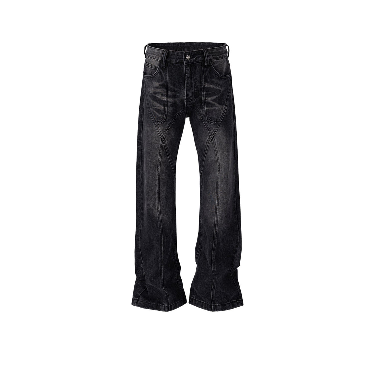 Men's Vintage Pants Men's Women's Wash Water Old Splicing Trendy Jeans MIJKO