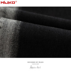 Mens Vintage Pants Washed Old Bootcut Jeans MIJKO