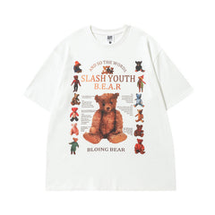 Men T Shirt Old Bear Short Sleeve T-shirt Men and Women Hip-Hop Fashionable Brand Couple