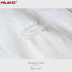 Mens Vintage Pants Ripped Ripped Straight Jeans MIJKO